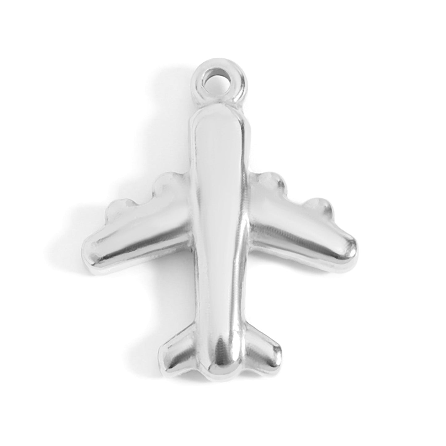 18K Gold PVD Stainless Steel Airplane Charm / PDL0095