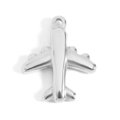 18K Gold PVD Stainless Steel Airplane Charm / PDL0095