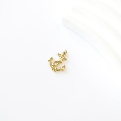 18K Gold PVD Stainless Steel Anchor Charm / PDL0100