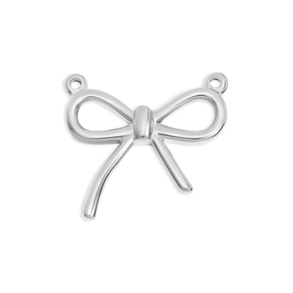 18K Gold PVD Stainless Steel Bow Connector Charm / PDL0142