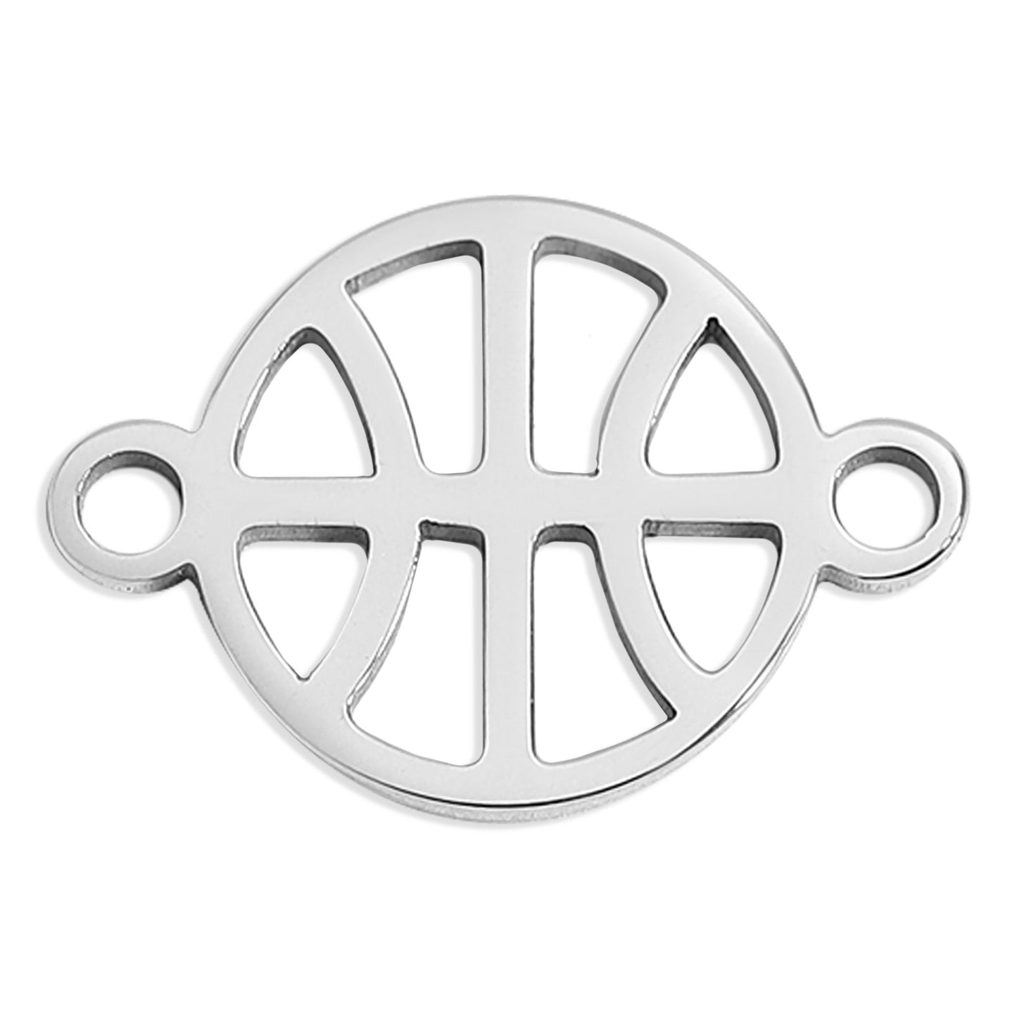 18K Gold PVD Stainless Steel Basketball Connector Charm / PDL0159