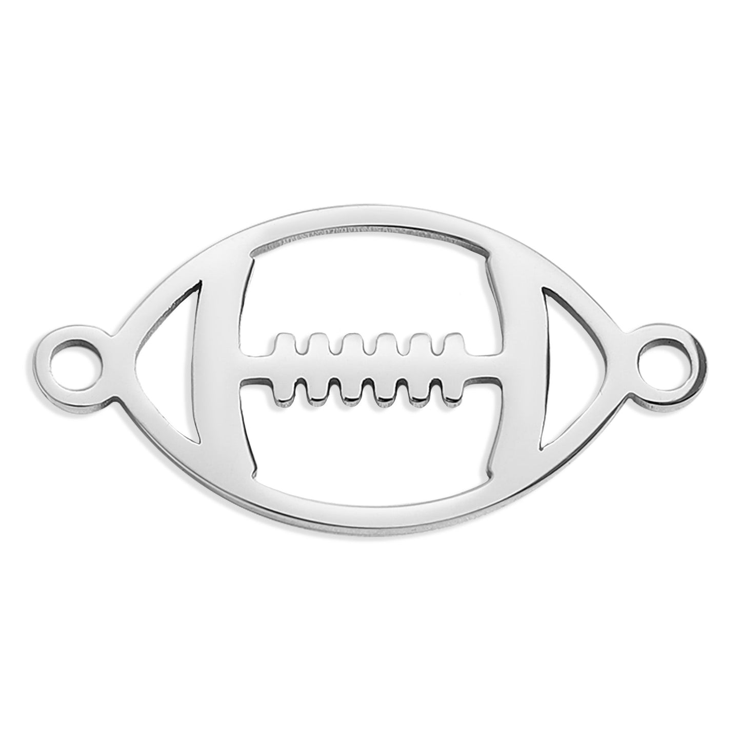 18K Gold PVD Stainless Steel Football Connector Charm / PDL0162