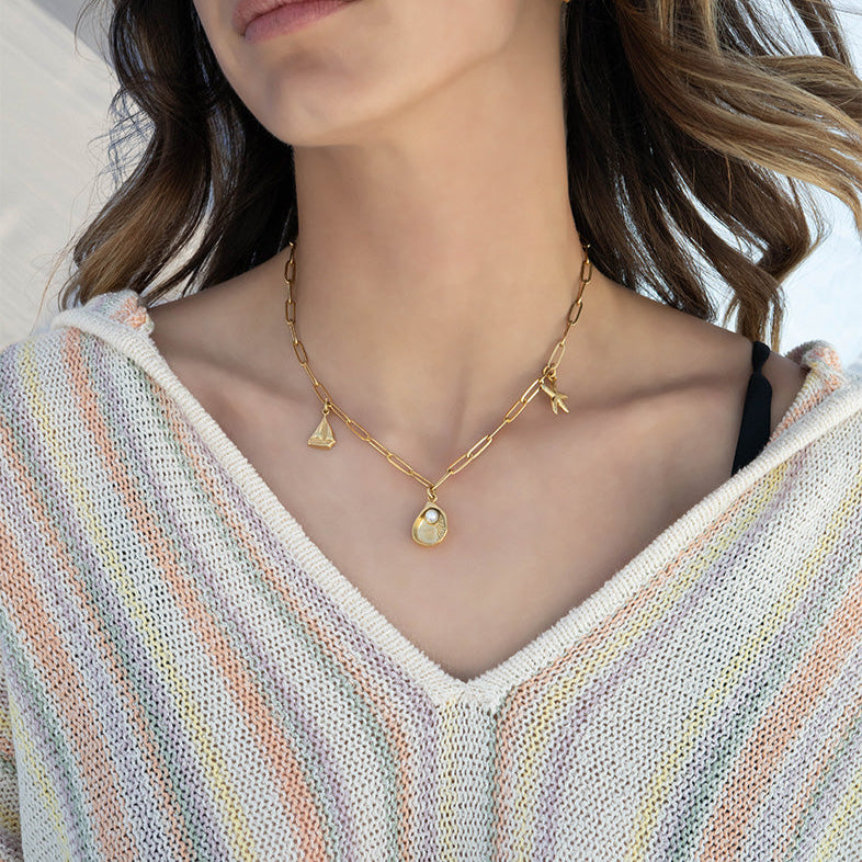 18K Gold PVD Stainless Steel Starfish Charm / PDL0185