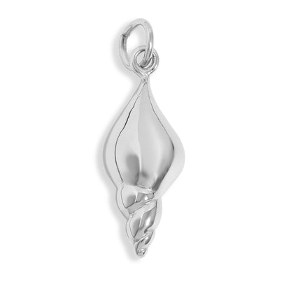 18K Gold PVD Stainless Steel Conch Shell with Pearl Charm / PDL0193