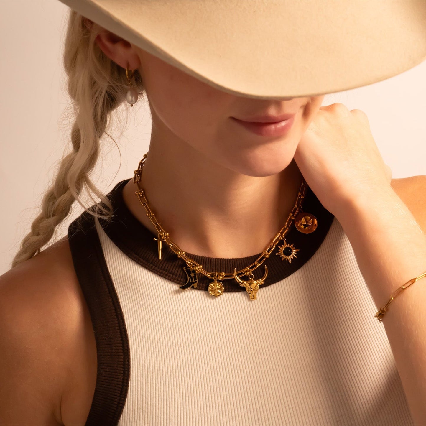 18K Gold PVD Stainless Steel Dagger Charm / PDL0199