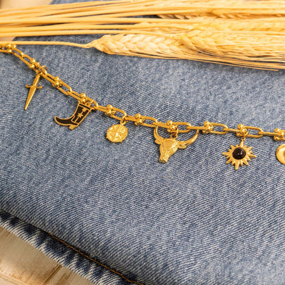 18K Gold PVD Stainless Steel Dagger Charm / PDL0199