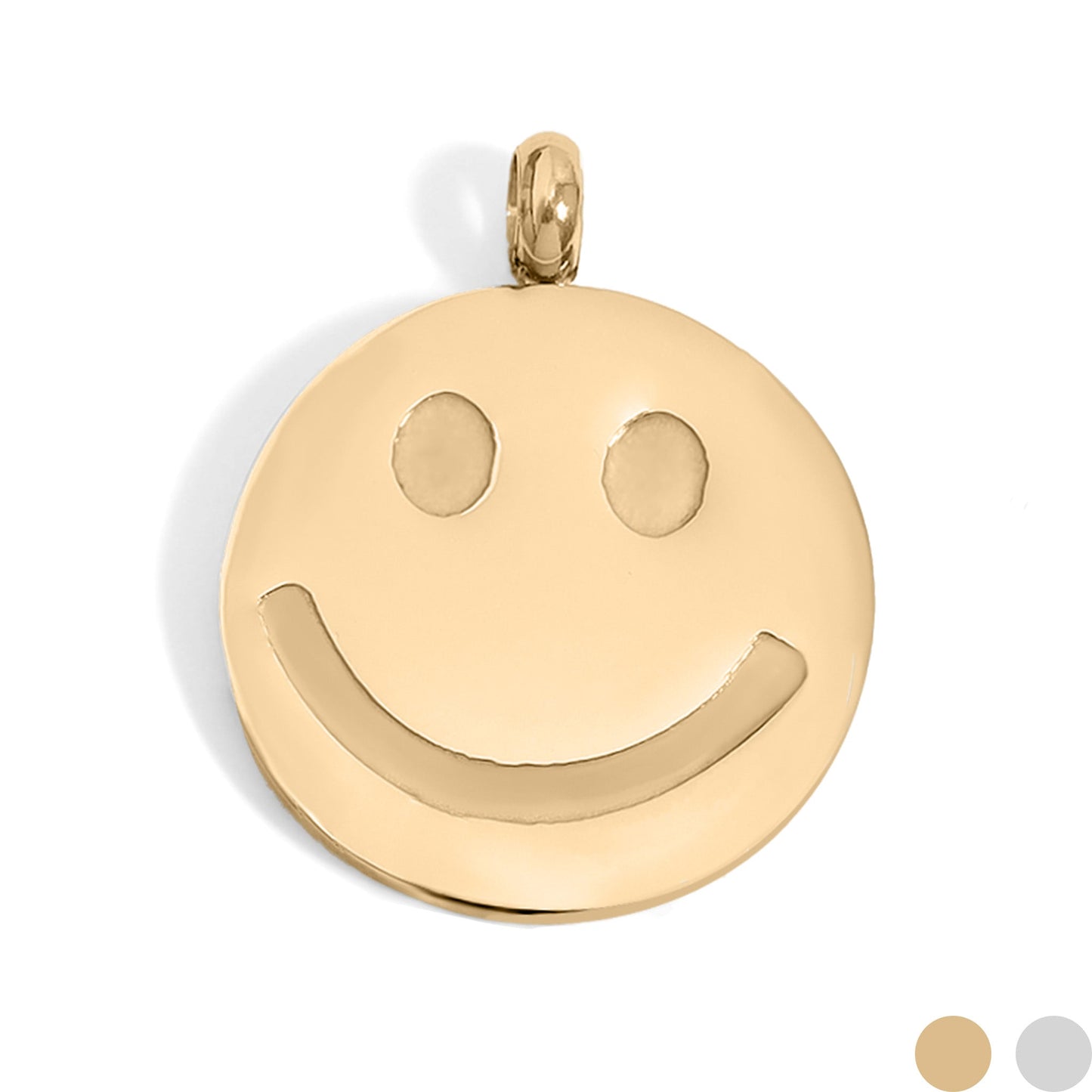 18K Gold PVD Stainless Steel Smiley Face Charm / PDL0201