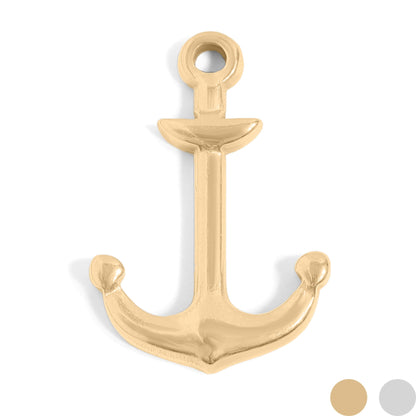 18K Gold PVD Stainless Steel Anchor Charm / PDL0209