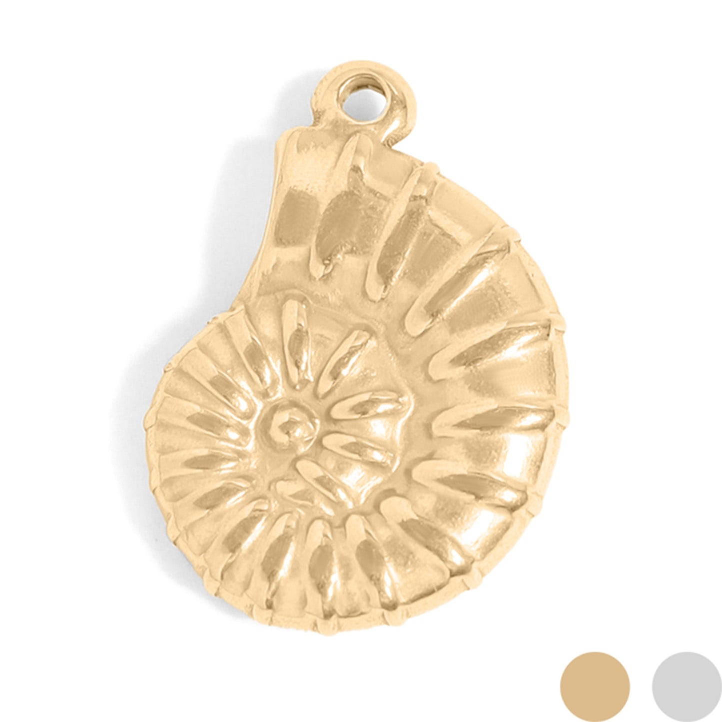 18K Gold PVD Stainless Steel Nautilus Charm / PDL0210