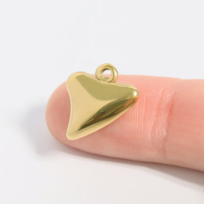 18K Gold PVD Stainless Steel Shark Tooth Charm / PDL0212