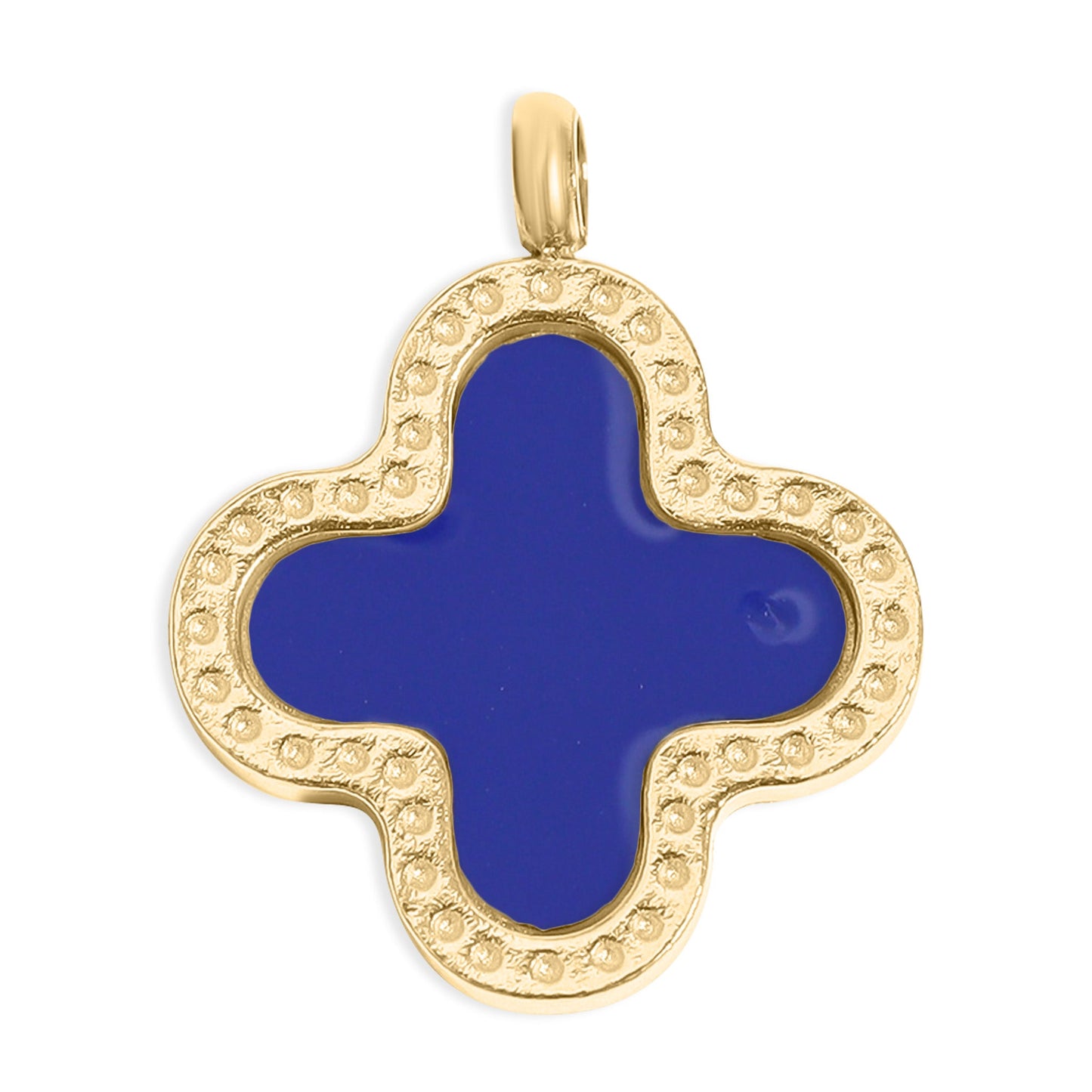 18K Gold PVD Stainless Steel Lucky Clover Charm / PDL0214