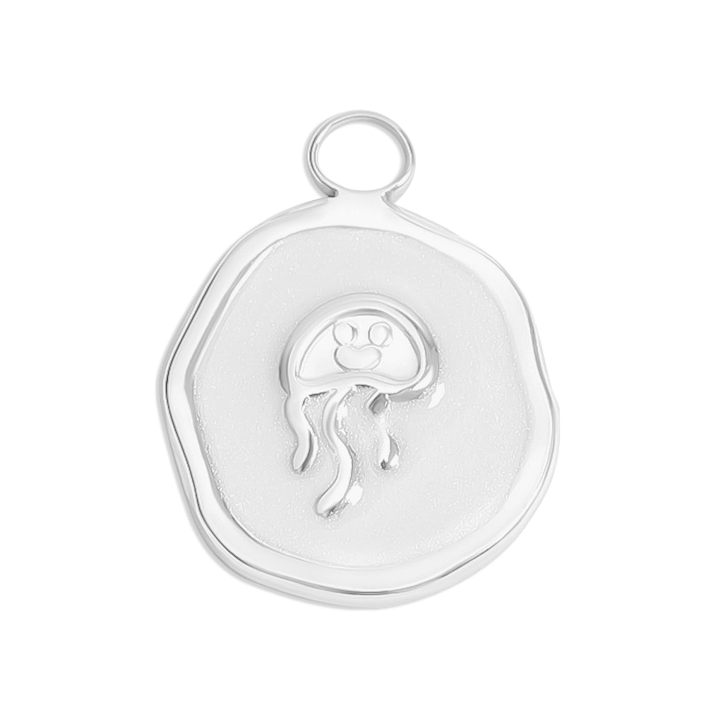 18K Gold PVD Jellyfish Epoxy Charm / PDL0222
