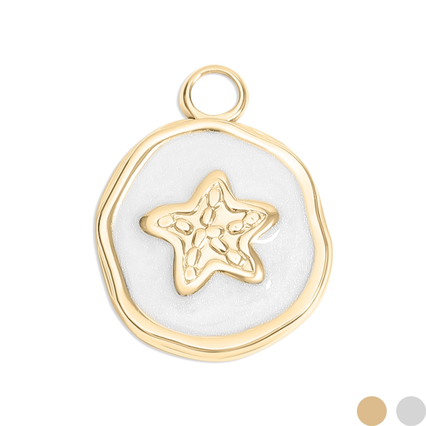 18K Gold PVD Starfish Epoxy Charm / PDL0223
