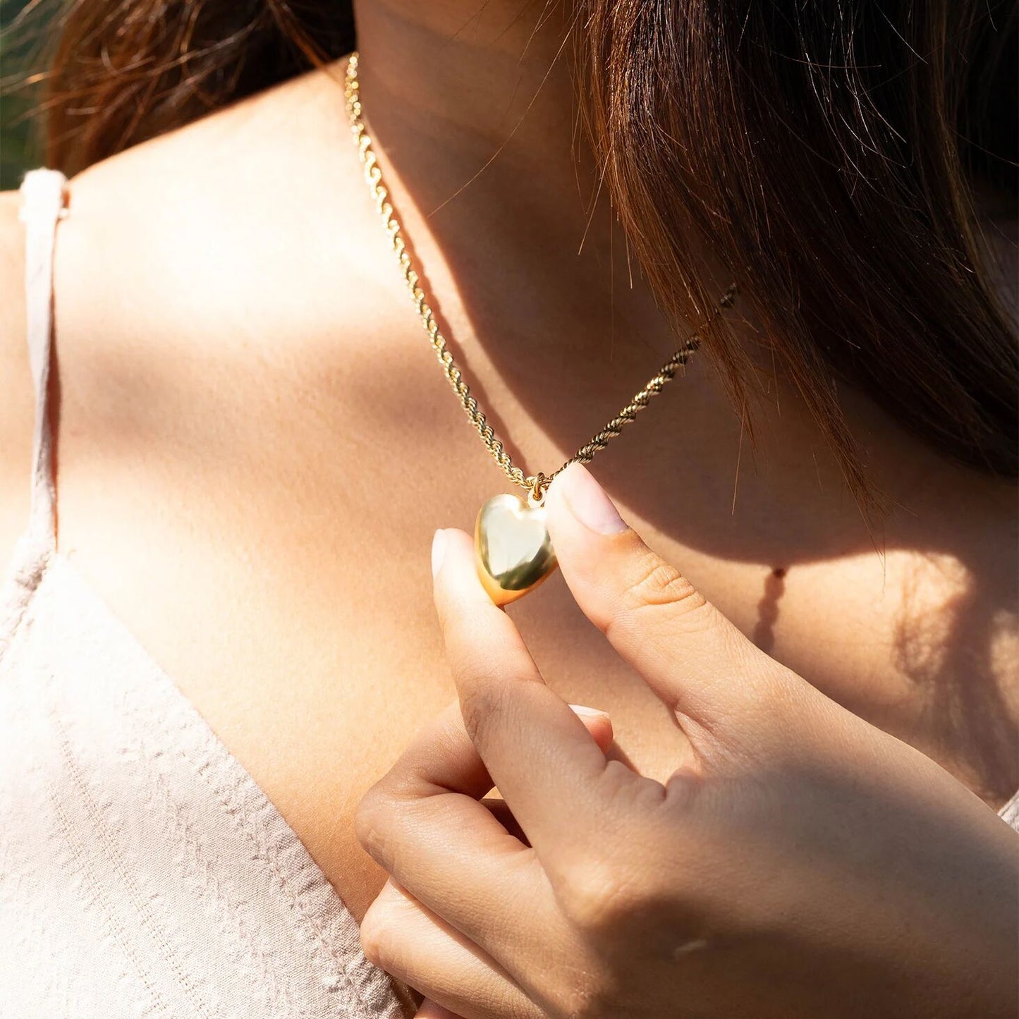 18K Gold PVD Stainless Steel Heart Locket / PDL0239