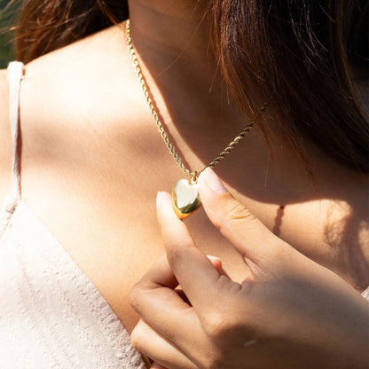 18K Gold PVD Stainless Steel Heart Locket / PDL0239