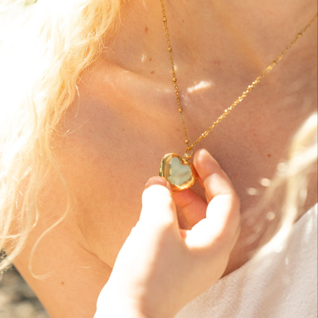 18K Gold PVD Stainless Steel Heart Locket / PDL0239