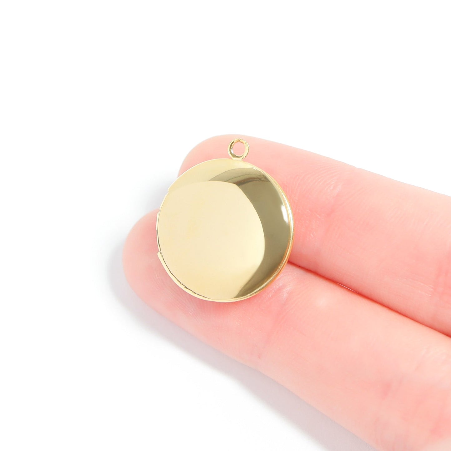 18K Gold PVD Stainless Steel Round Locket / PDL0241