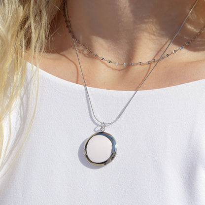 18K Gold PVD Stainless Steel Round Locket / PDL0242