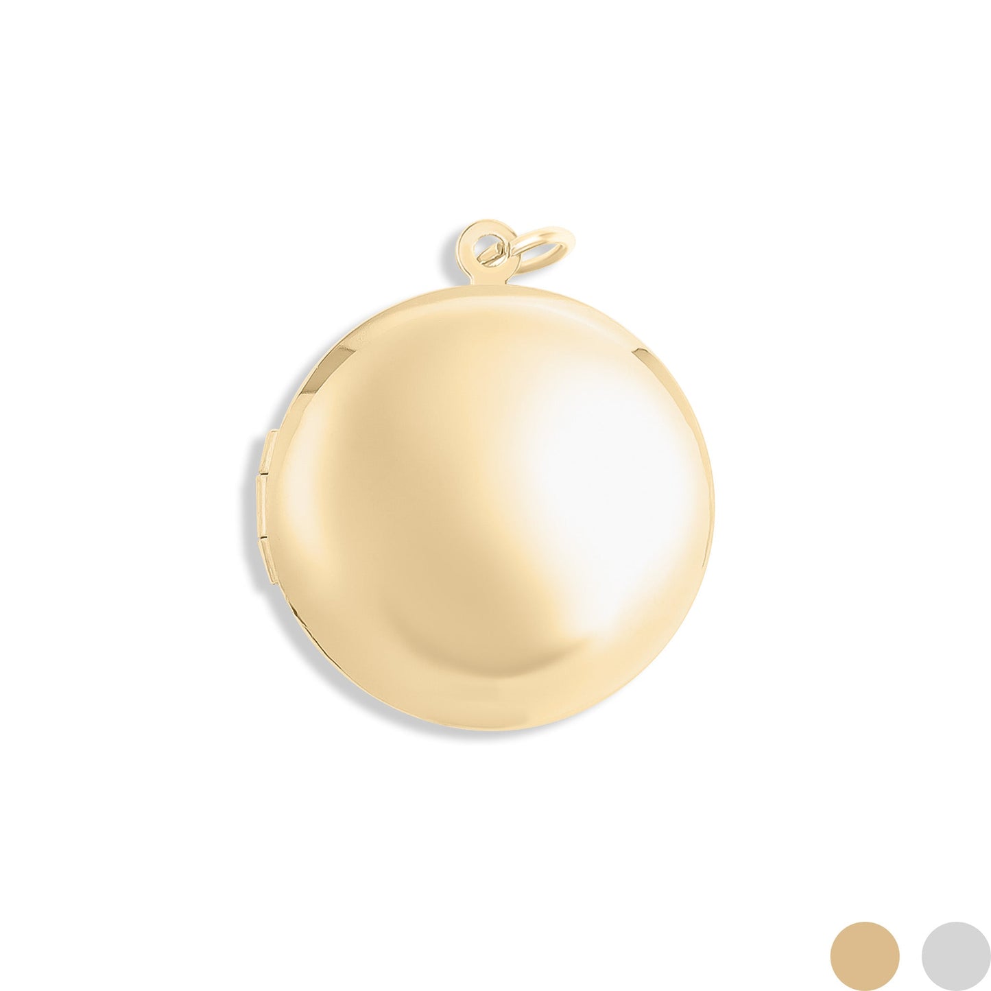 18K Gold PVD Stainless Steel Round Locket / PDL0242