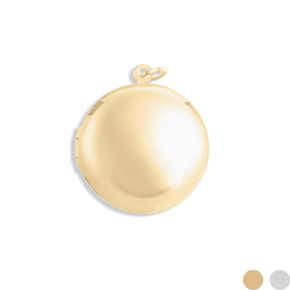 18K Gold PVD Stainless Steel Round Locket / PDL0242