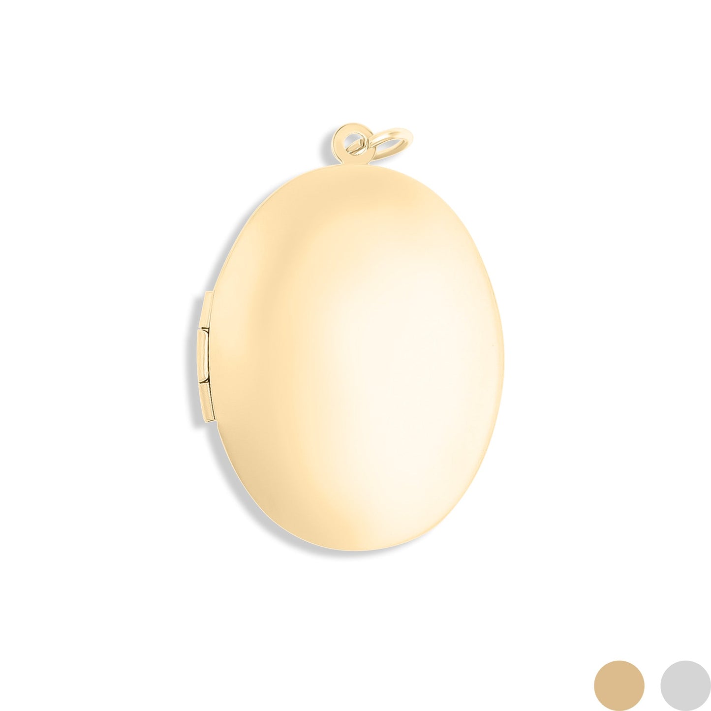 18K Gold PVD Stainless Steel Oval Locket / PDL0243