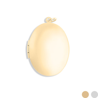 18K Gold PVD Stainless Steel Oval Locket / PDL0243