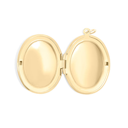 18K Gold PVD Stainless Steel Oval Locket / PDL0244