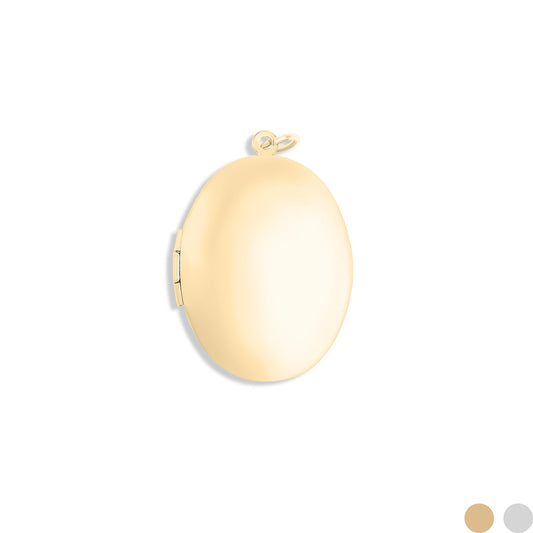 18K Gold PVD Stainless Steel Oval Locket / PDL0244