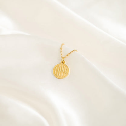 18K Gold PVD Stainless Steel Round Love Charm / PDL0254