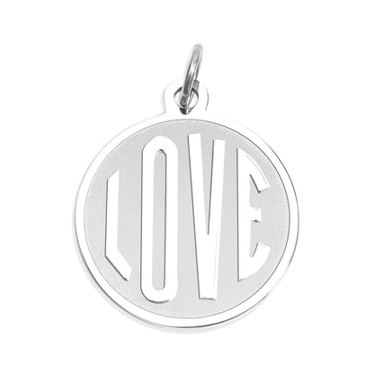 18K Gold PVD Stainless Steel Round Love Charm / PDL0254