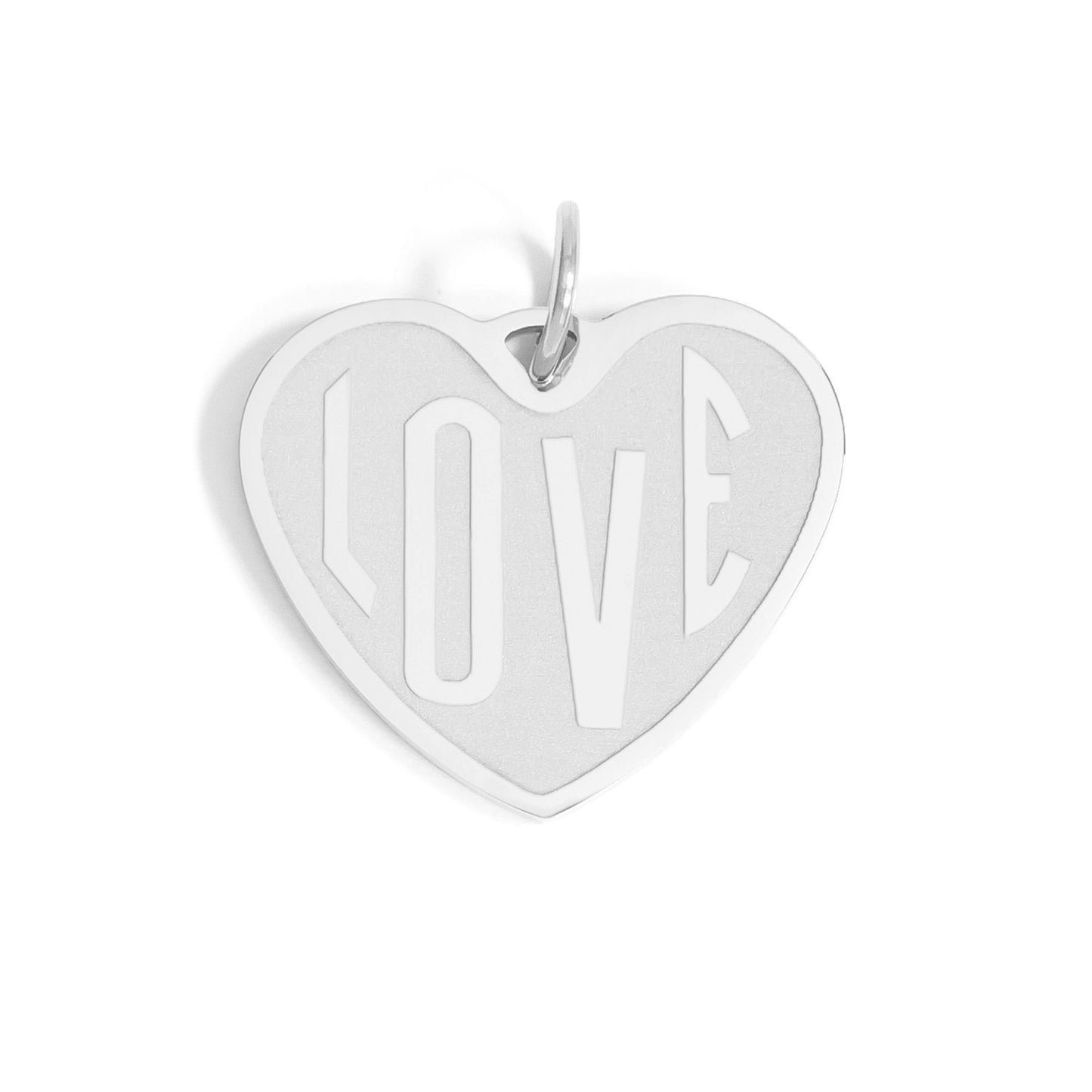 18K Gold PVD Stainless Steel "Love" Heart Charm / PDL0255