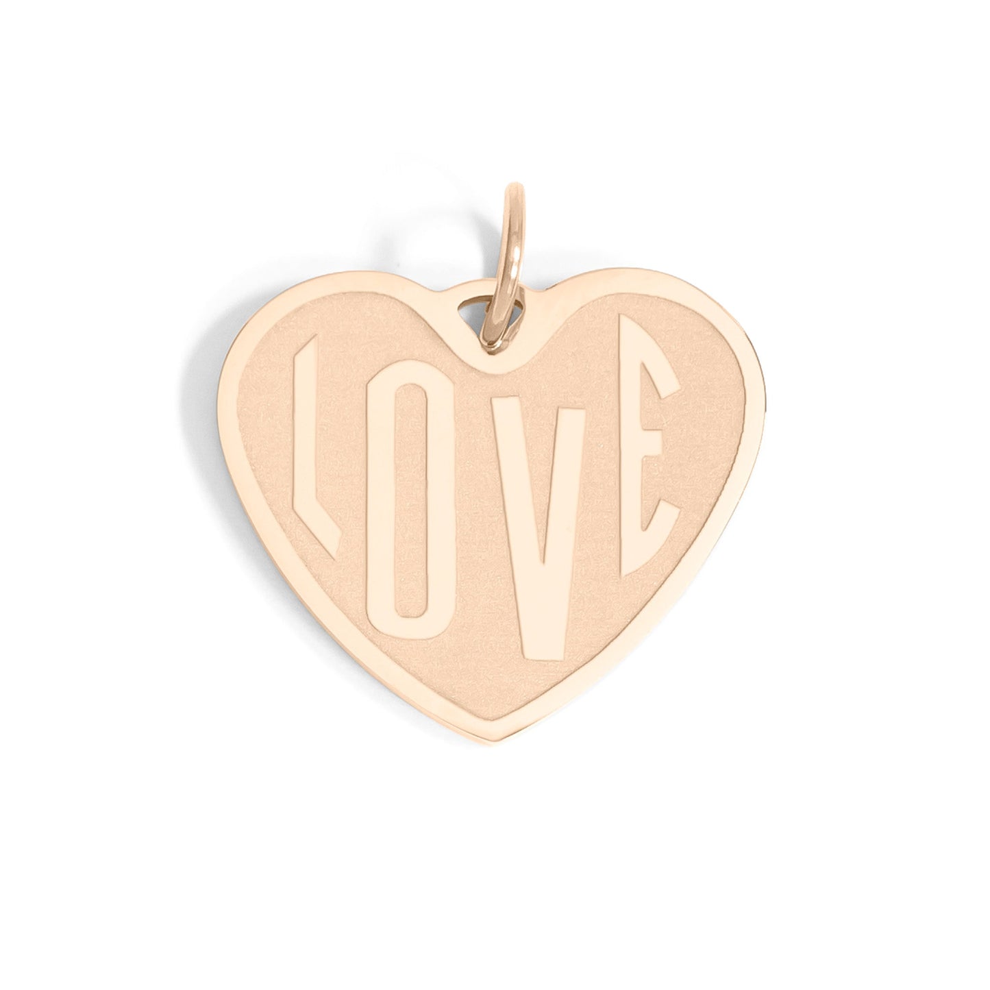 18K Gold PVD Stainless Steel "Love" Heart Charm / PDL0255