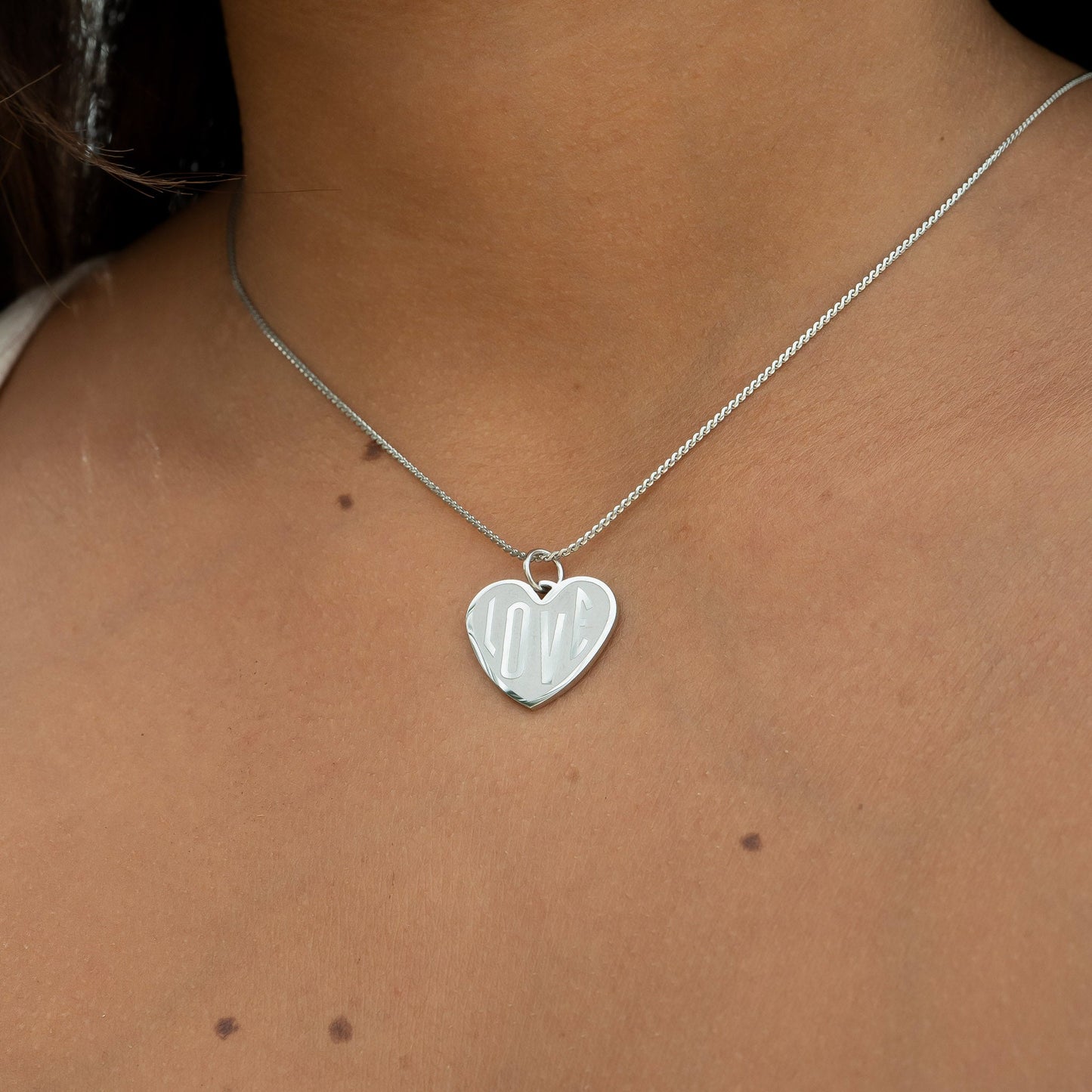 18K Gold PVD Stainless Steel "Love" Heart Charm / PDL0255