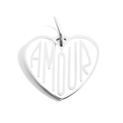18K Gold PVD Stainless Steel Heart Amour Charm / PDL0256