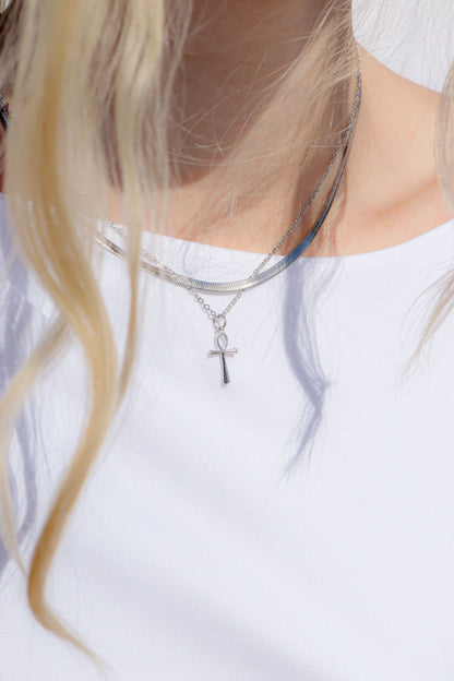 18K Gold PVD Stainless Steel Small Ankh Charm / PDL0257