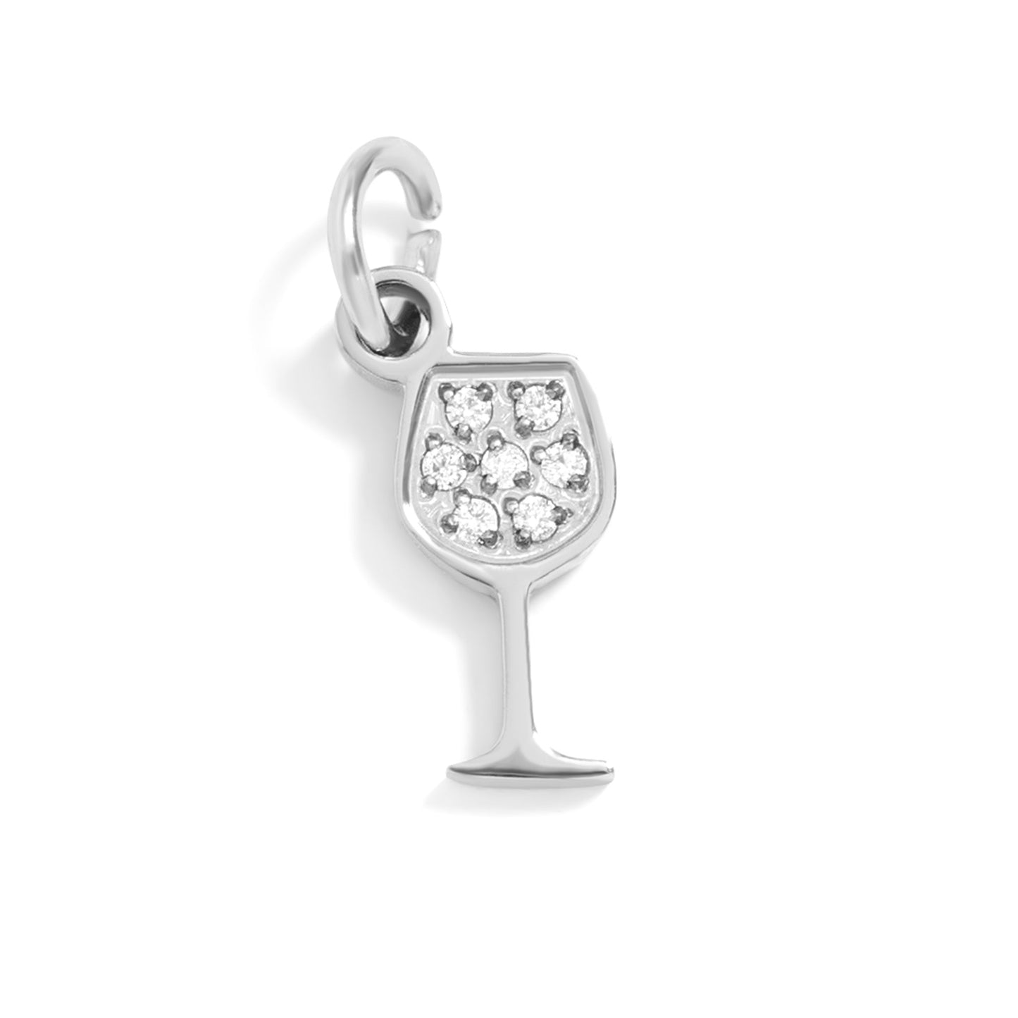 18K Gold PVD Stainless Steel Wine Glass Charm / PDL0281