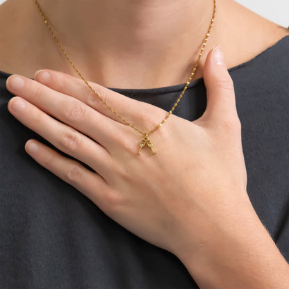 18K Gold PVD Stainless Steel Champagne Cheers Charm / PDL0282