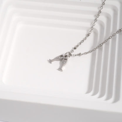 18K Gold PVD Stainless Steel Champagne Cheers Charm / PDL0282