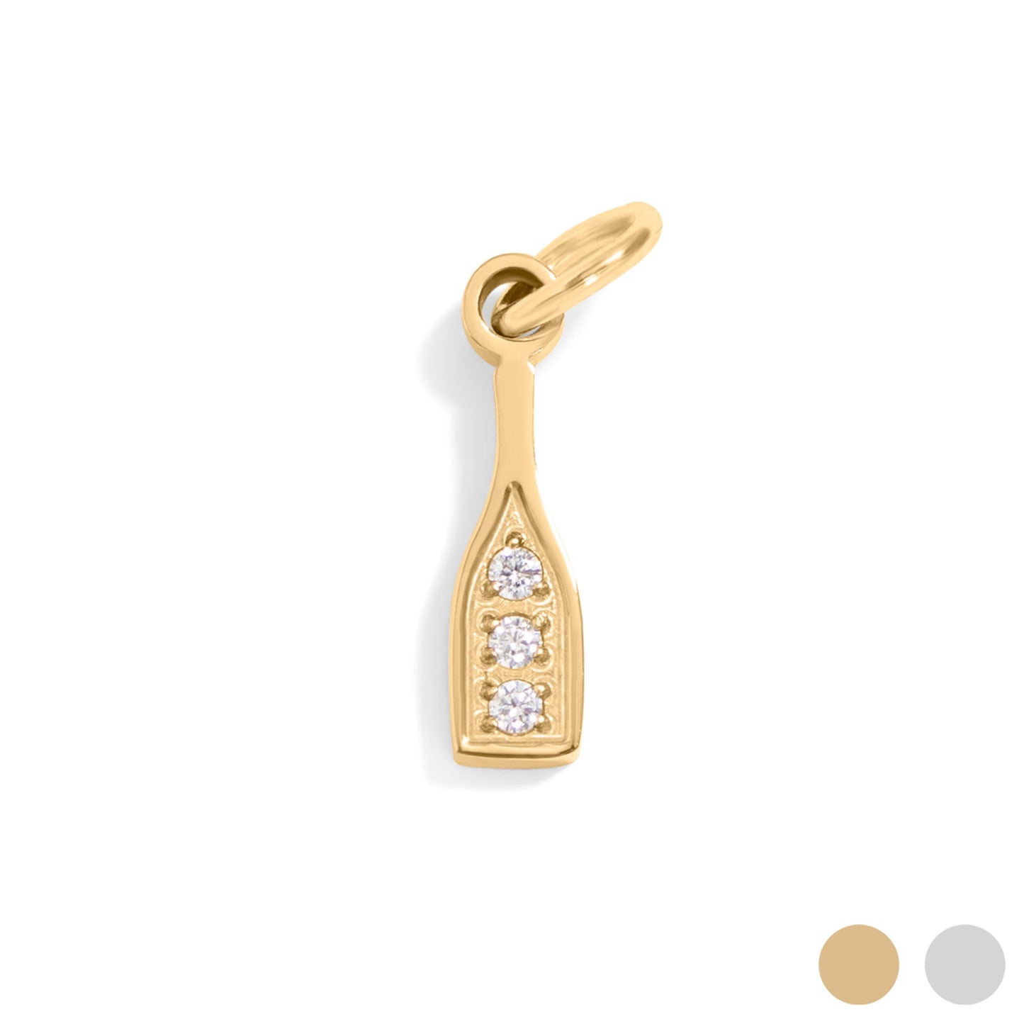 18K Gold PVD Stainless Steel Champange Bottle Charm / PDL0283