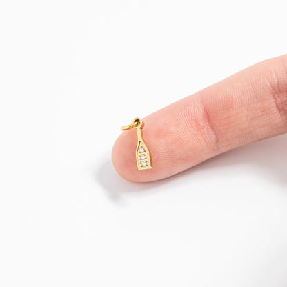 18K Gold PVD Stainless Steel Champange Bottle Charm / PDL0283