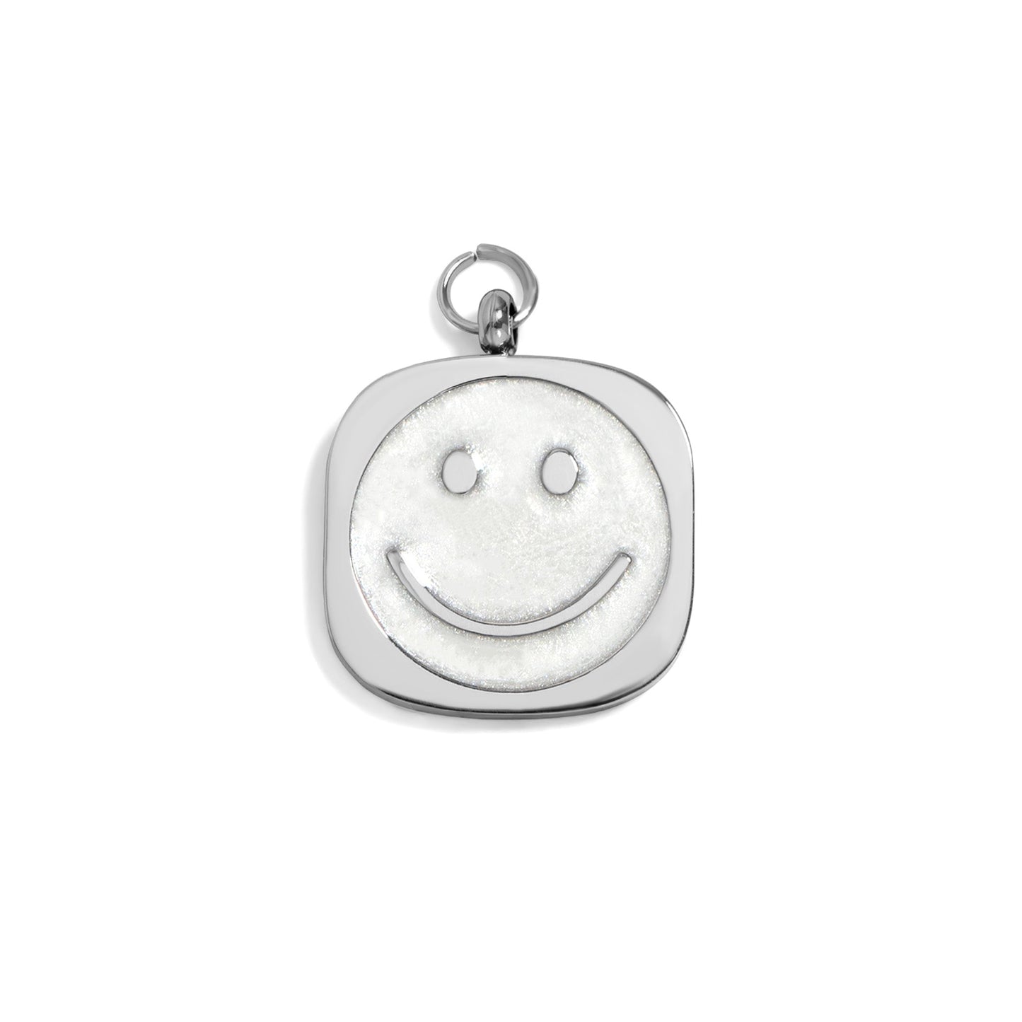 18K Gold PVD Stainless Steel Pearl Smiley Charm / PDL0290