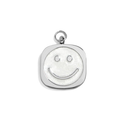 18K Gold PVD Stainless Steel Pearl Smiley Charm / PDL0290
