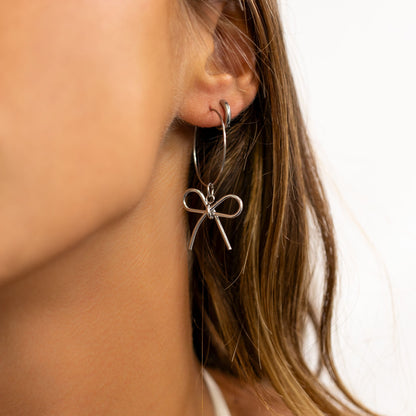 18K Gold PVD Stainless Steel Thin Bow Charm / PDL0292