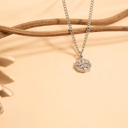 18K Gold PVD Stainless Steel Compass Charm / PDL0300