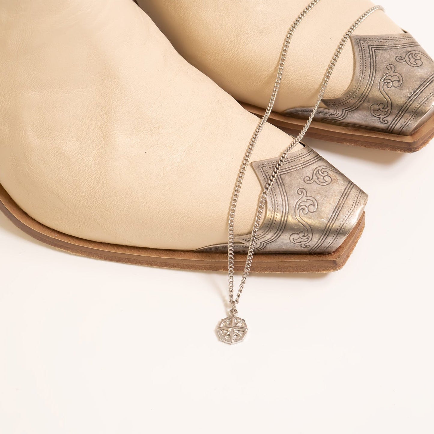 18K Gold PVD Stainless Steel Compass Charm / PDL0300