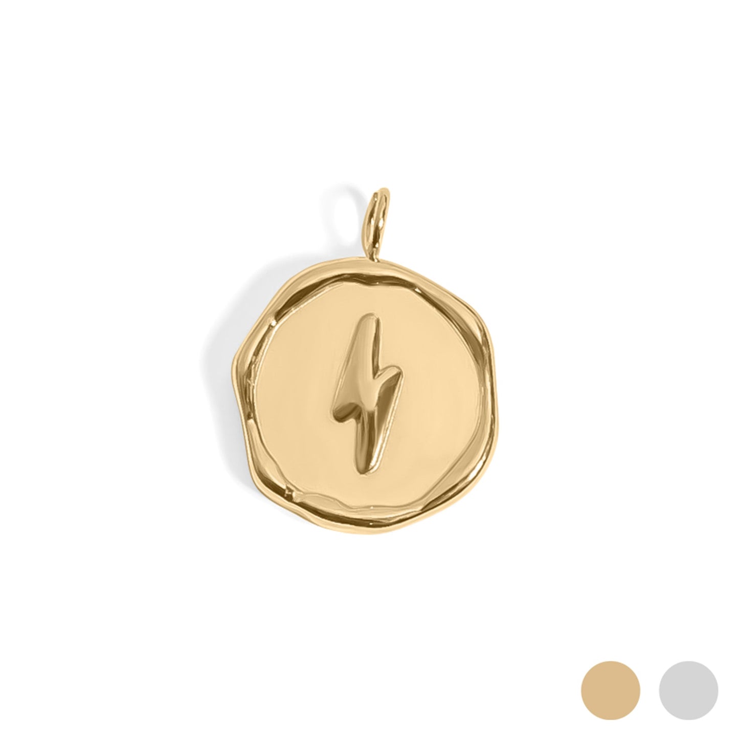 18K Gold PVD Stainless Steel Lightning Bolt Pendant / PDL0301