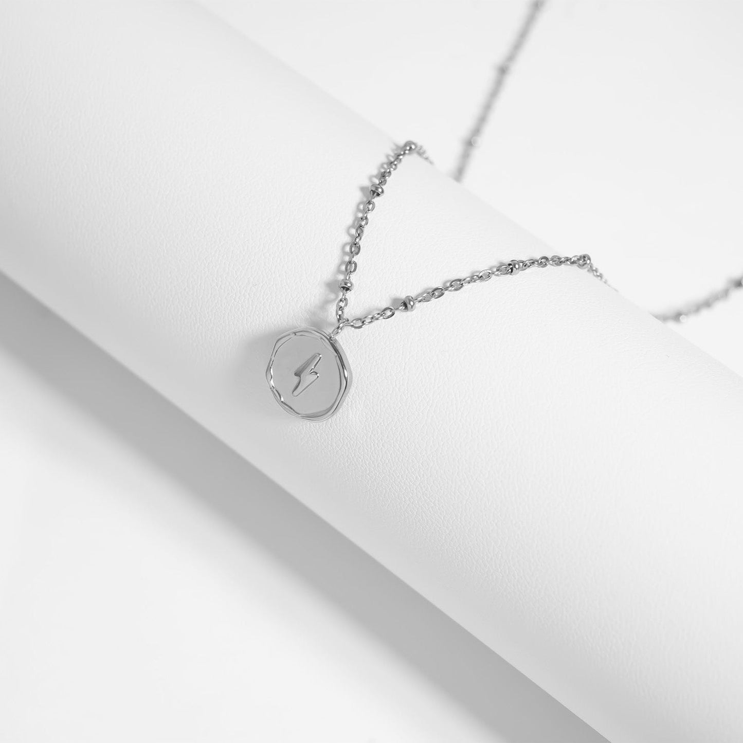 18K Gold PVD Stainless Steel Lightning Bolt Pendant / PDL0301