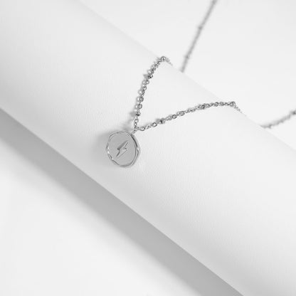 18K Gold PVD Stainless Steel Lightning Bolt Pendant / PDL0301