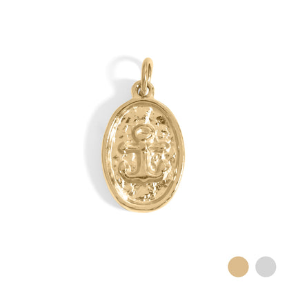 18K Gold PVD Stainless Steel Anchor Pendant / PDL0302