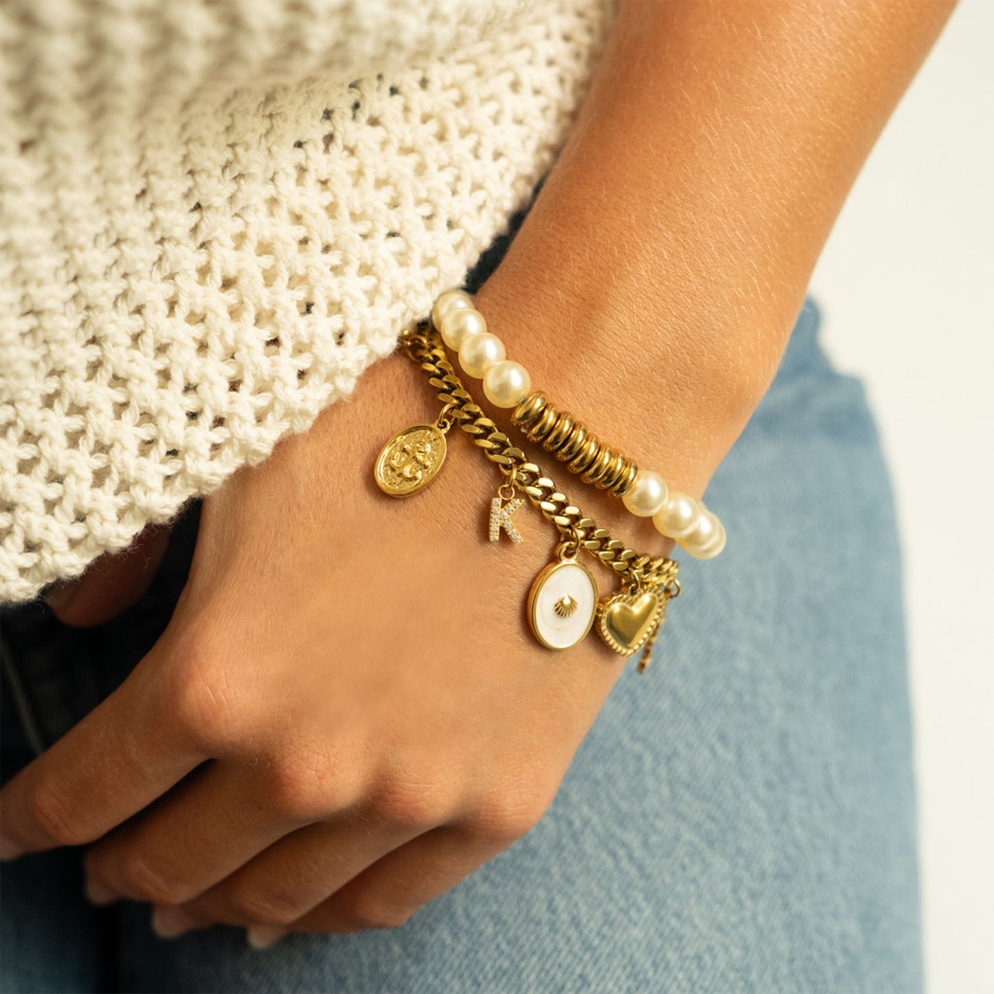 18K Gold PVD Stainless Steel Anchor Pendant / PDL0302